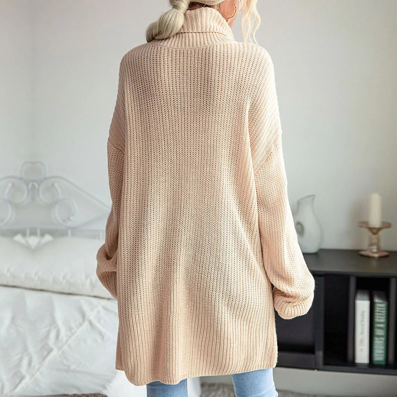 Adrienne | Damski sweter z golfem w stylu tuniki