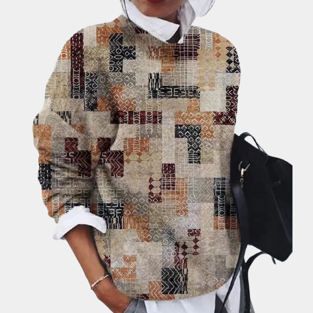 Alice | Damski sweter z nadrukiem z okrągłym dekoltem