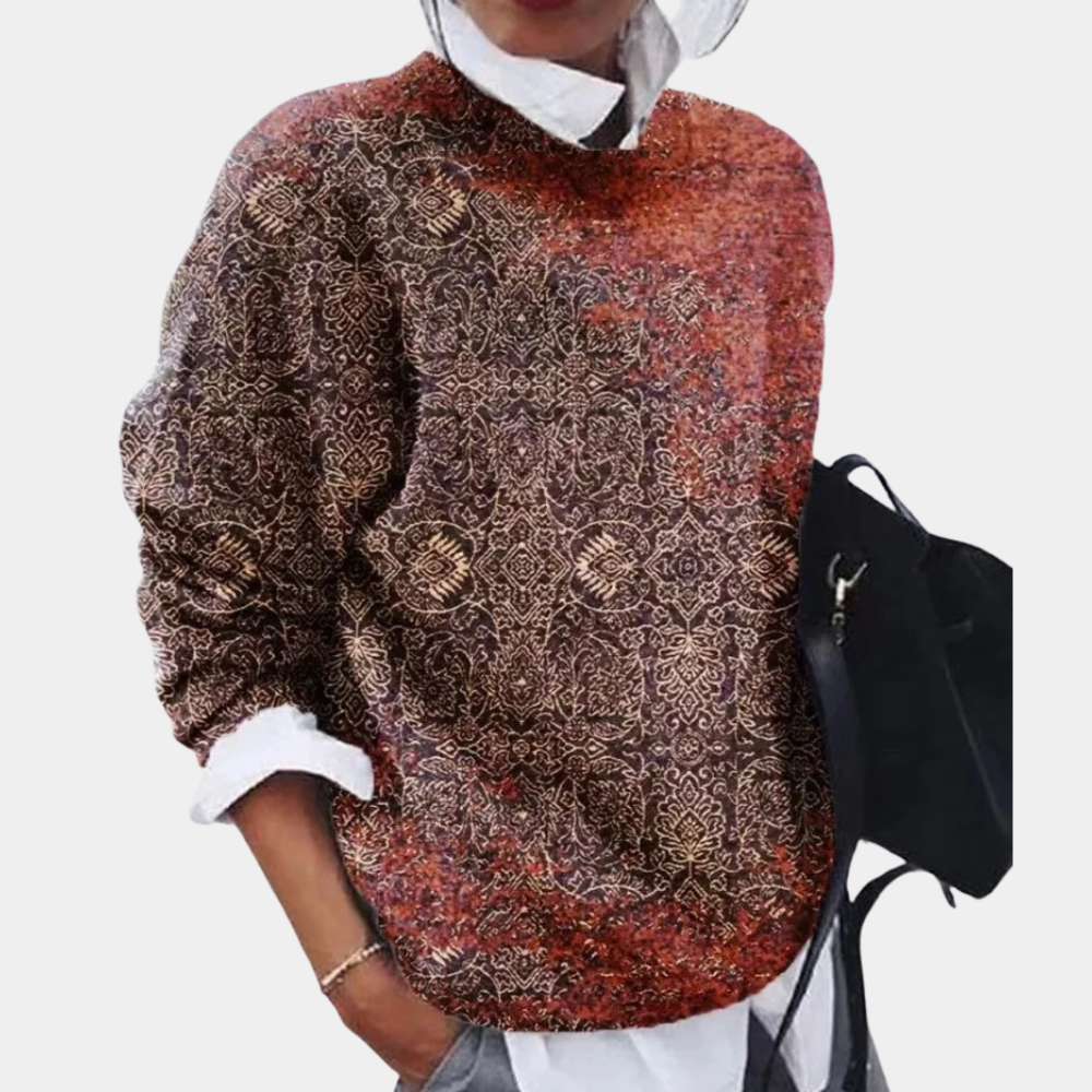 Alice | Damski sweter z nadrukiem z okrągłym dekoltem