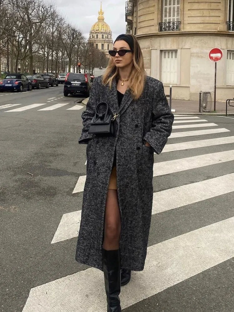 Boukje | Damski Długi Zimowy Płaszczyk