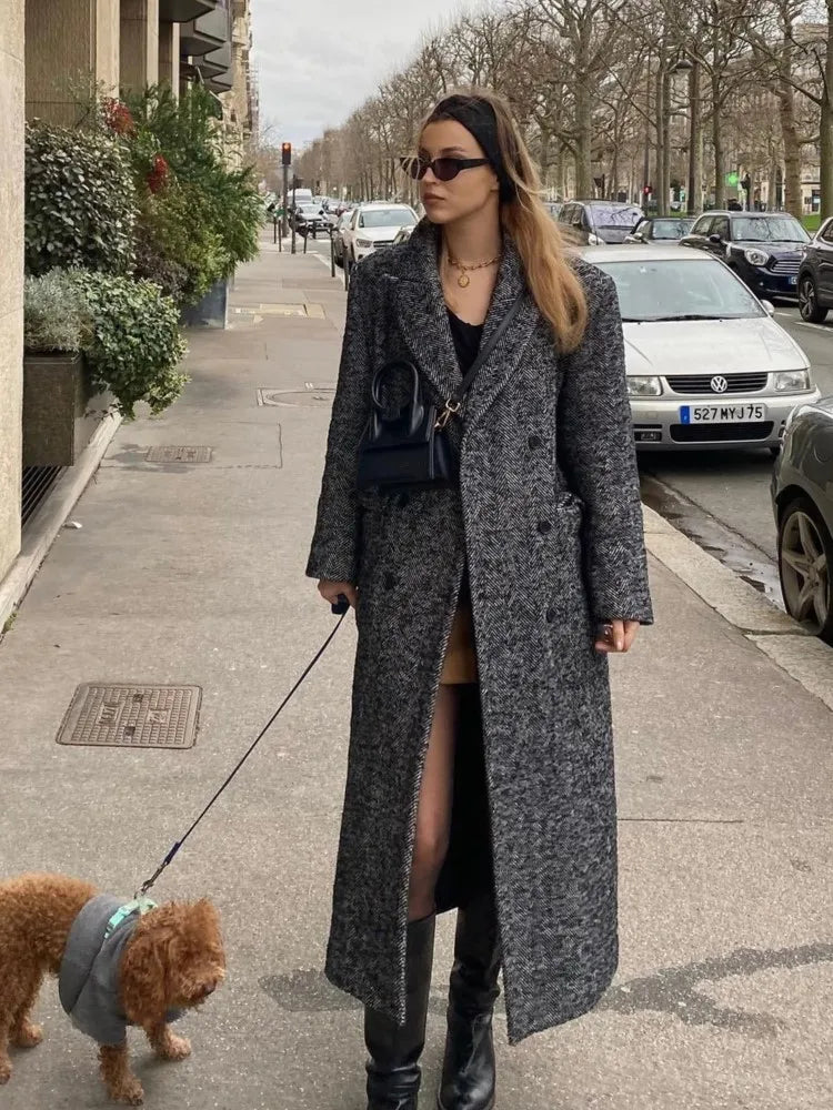 Boukje | Damski Długi Zimowy Płaszczyk