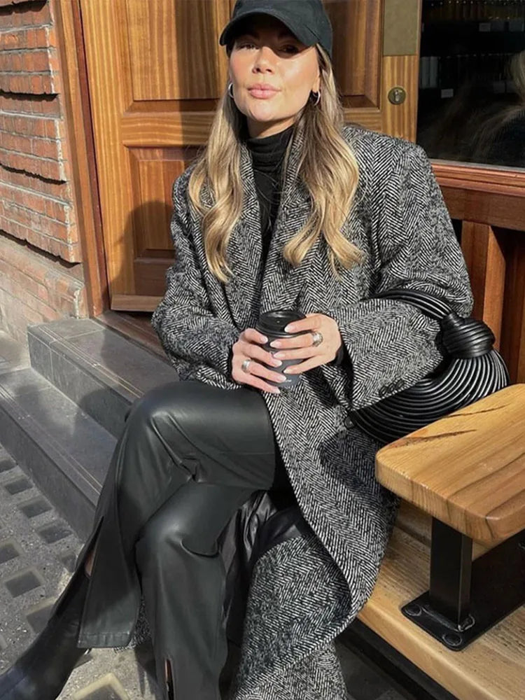 Boukje | Damski Długi Zimowy Płaszczyk