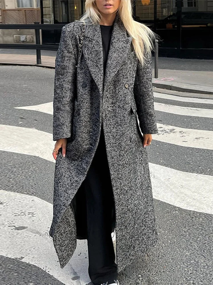 Boukje | Damski Długi Zimowy Płaszczyk