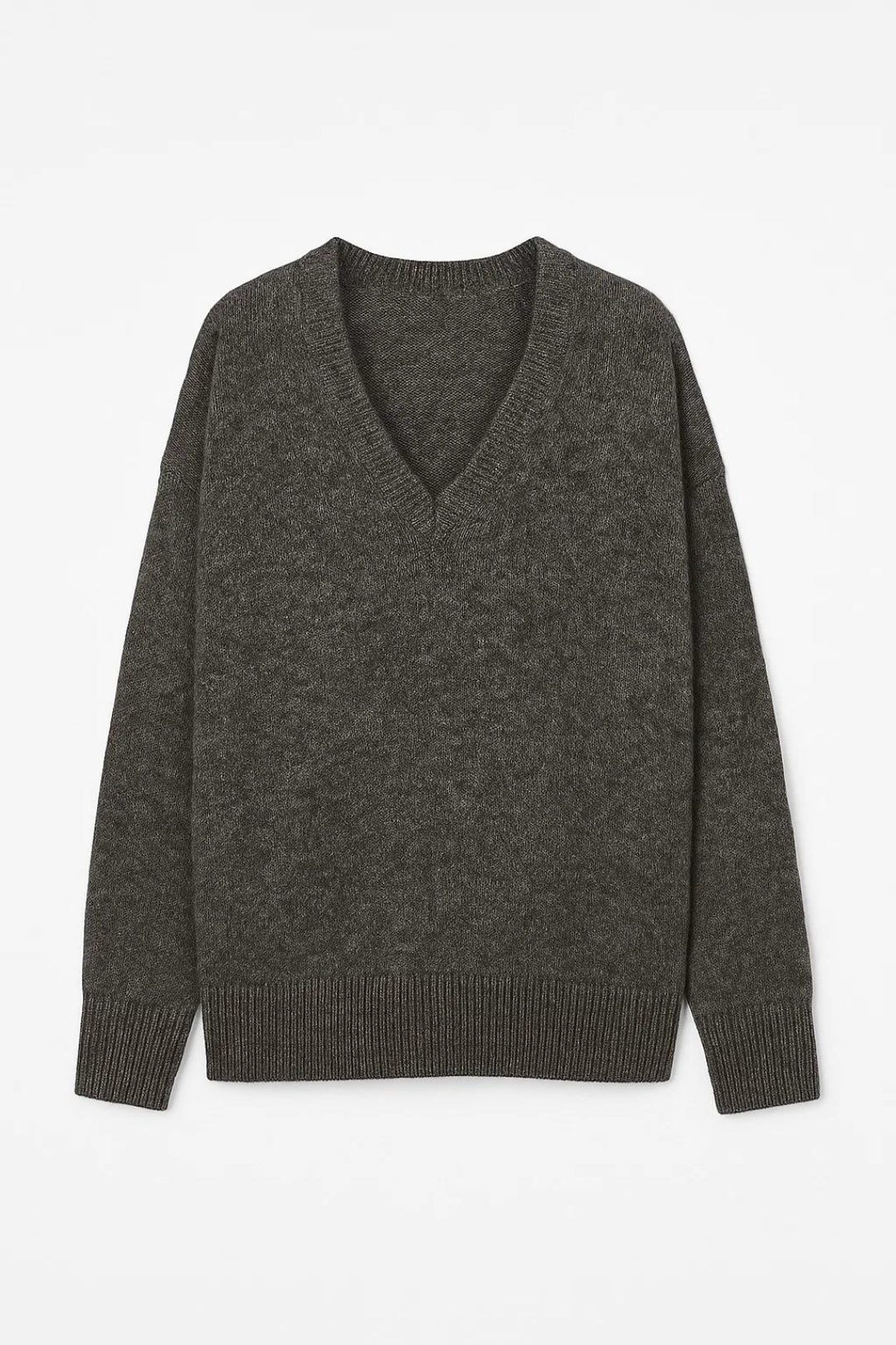 Cassia | Dzianinowy Sweter Damski | Dekolt w Serek z Luźnym Fasonem