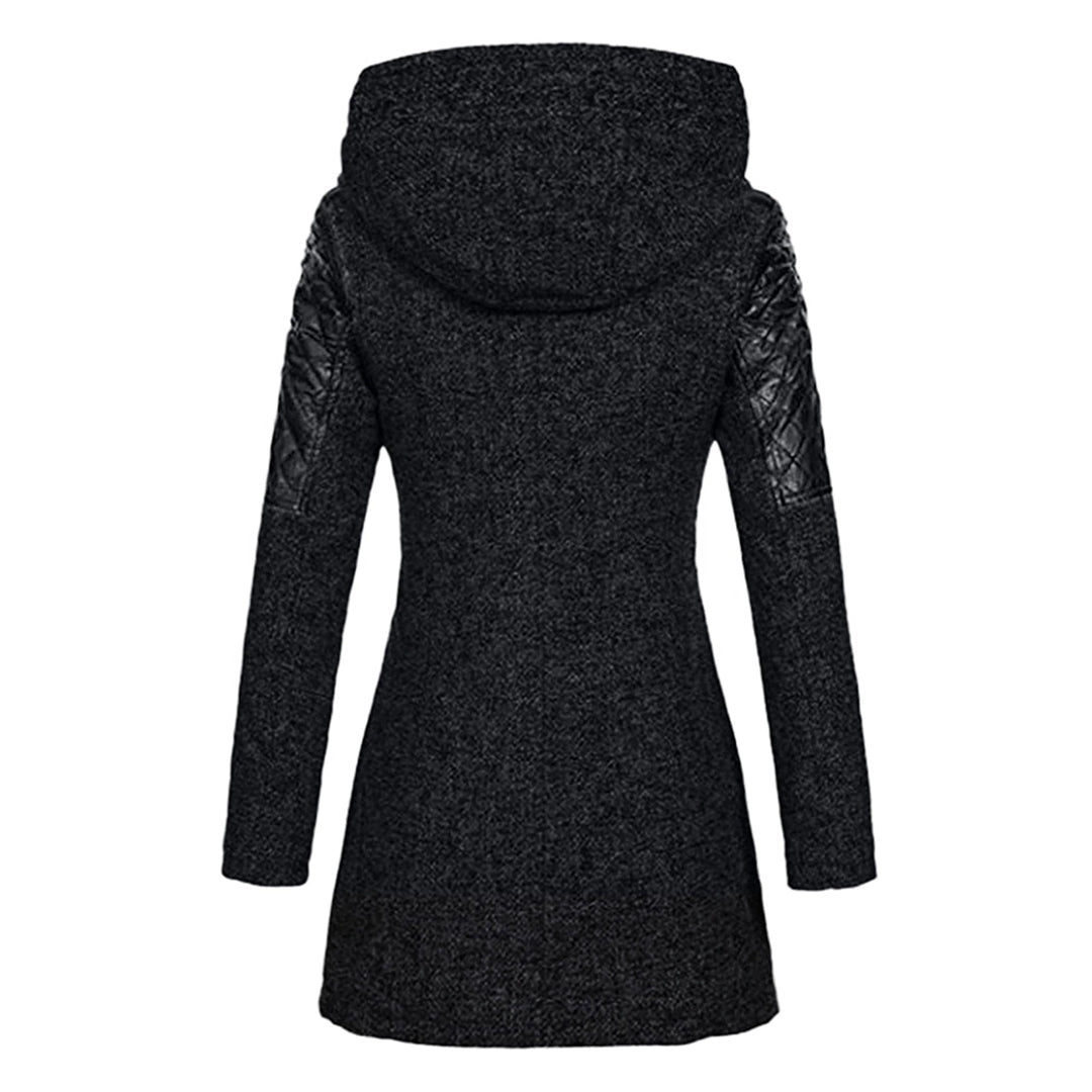 Celeste | kurtka zimowa damska długa stylowa z kapturem pikowana elegancka Chicveo