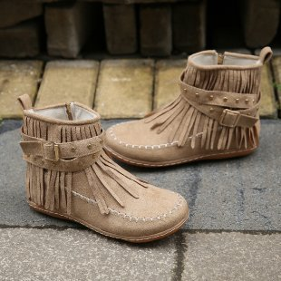 Claire | Damskie Boho Cowboy Boots do kostki - Frędzle i Ćwieki