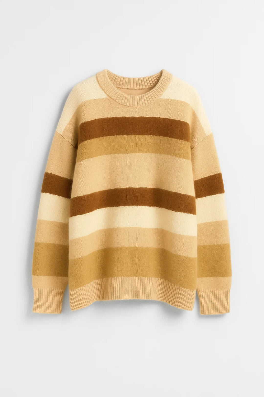 Dena | Pasiasty Sweter Damski, Luźny Krój z Okrągłym Dekoltem