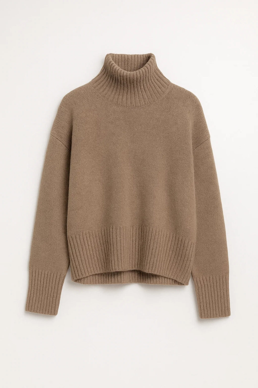 Dionne | Sweter Damski, Wysoki Kołnierz i Żebrowane Wykończenia