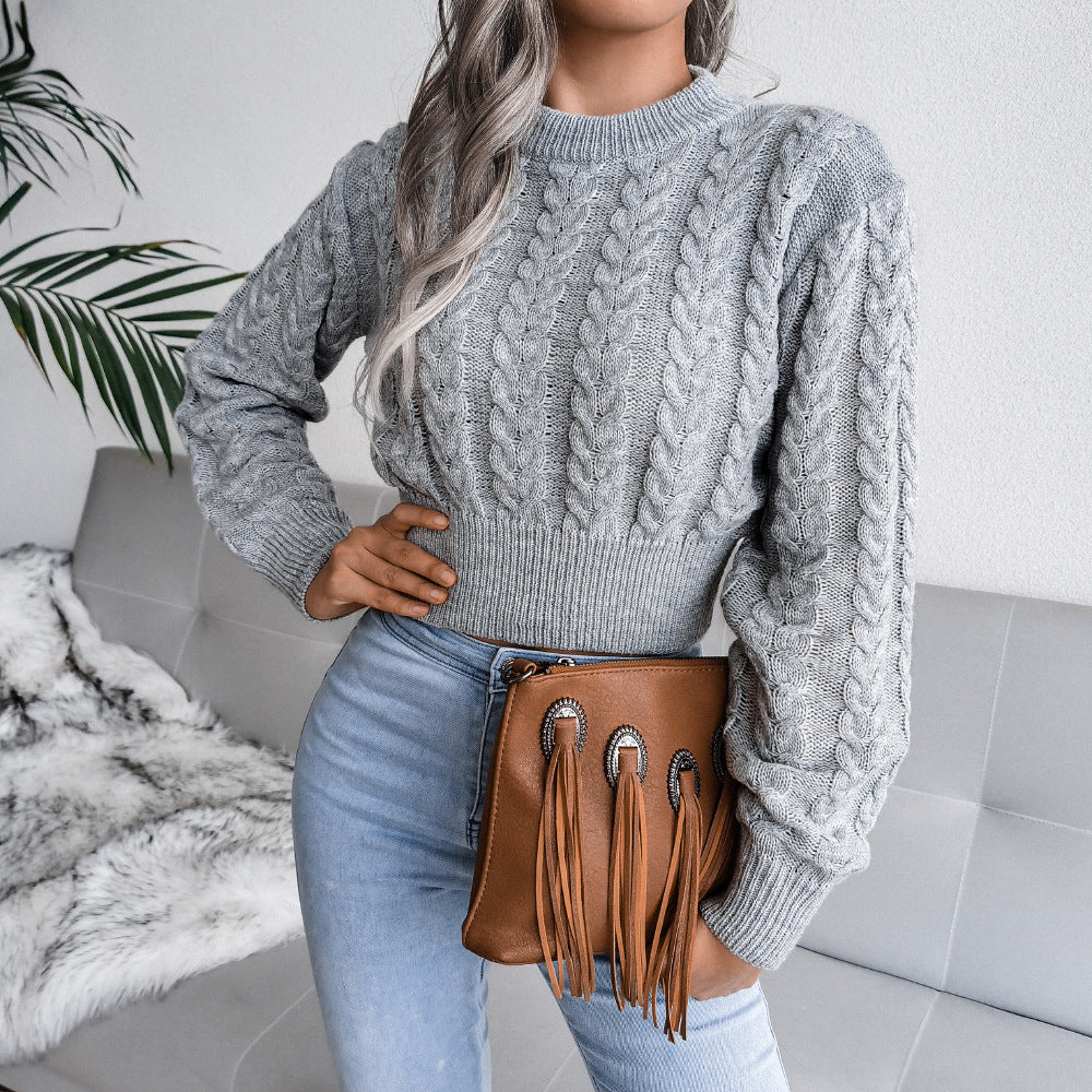Dominika | Elegancki i Uniwersalny Krótki Sweter Damski