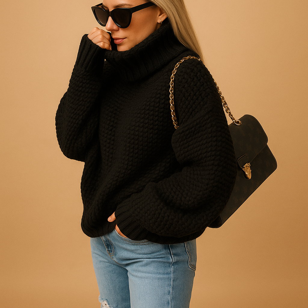 Elina | Damski Sweter Dziany – Długi Rękaw