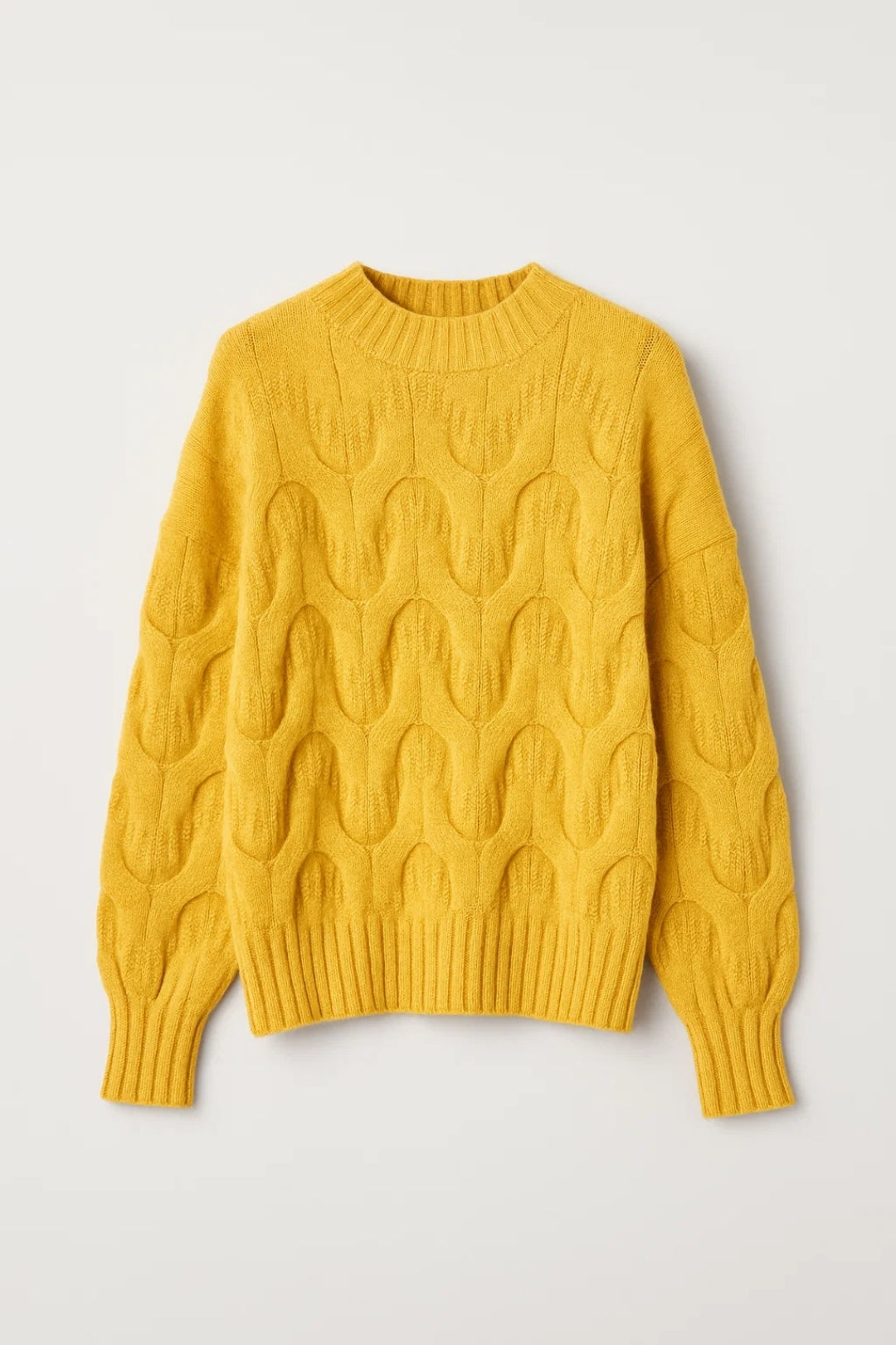 Elira | Sweter Dziergany, Struktura 3D z Okrągłym Dekoltem