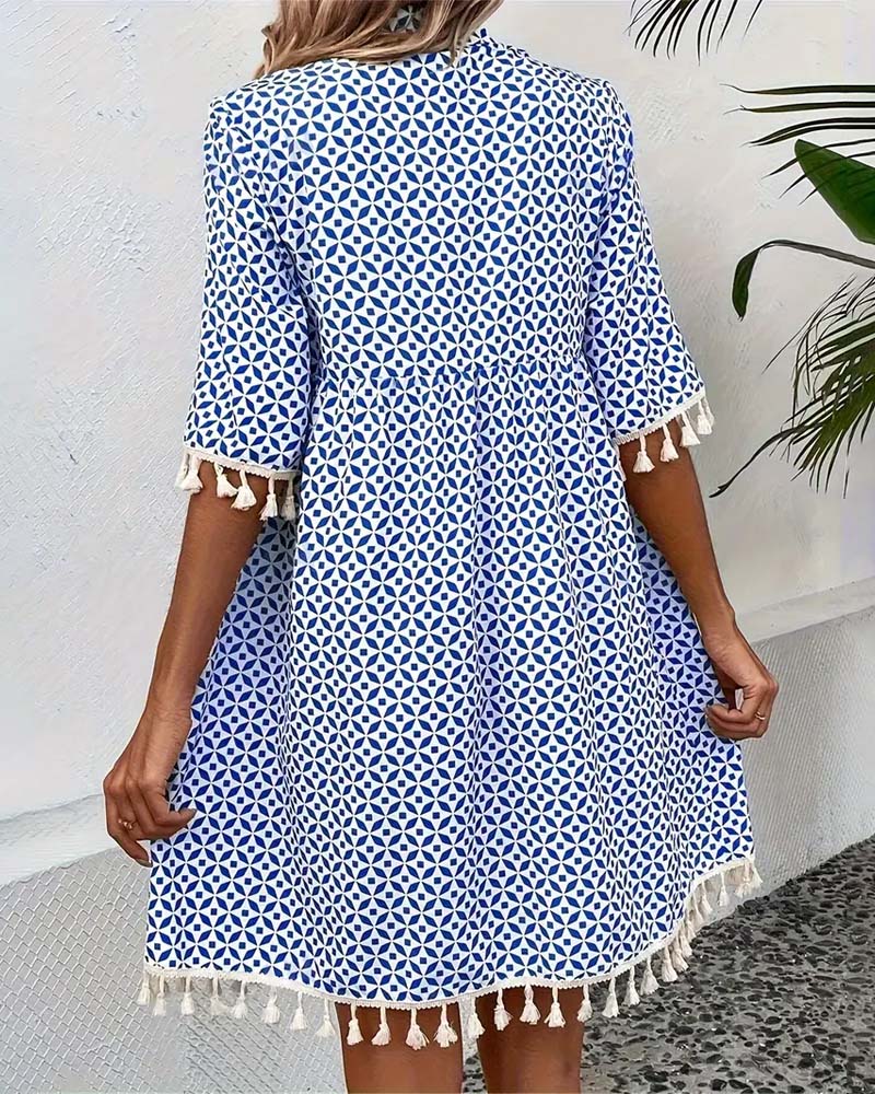 Eliza | Stylowa Krótka Sukienka na Lato z Wygodnym Fasonem Chicveo