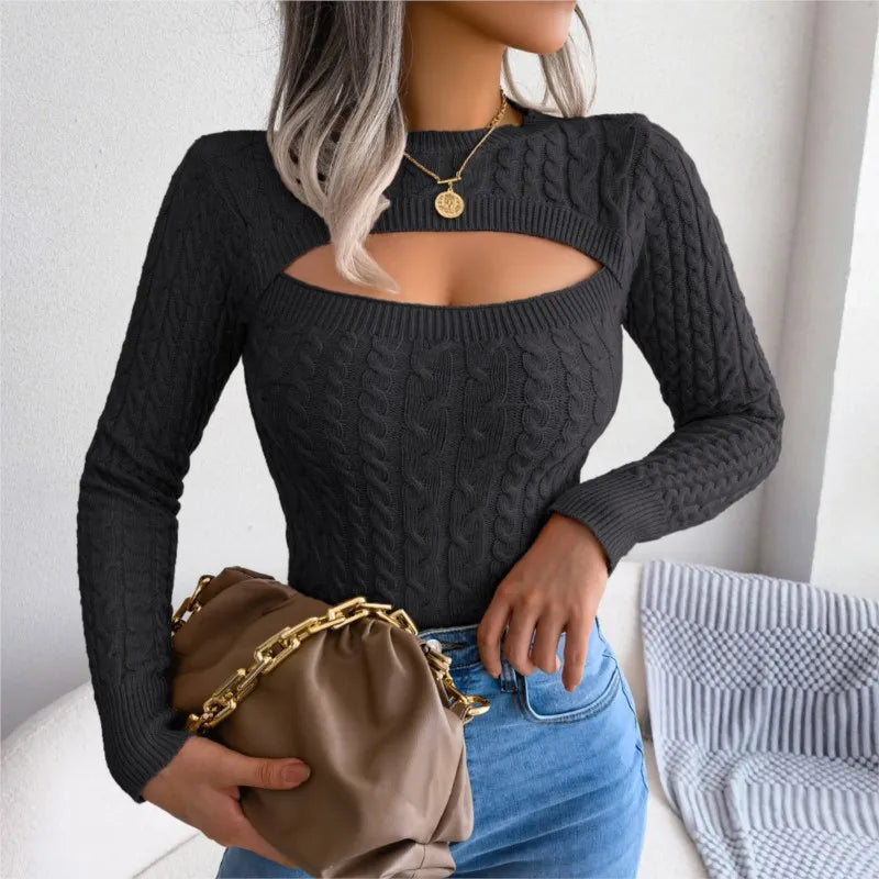 Eugenia | Sweter Damski Casual z Ażurowym Wzorem Jennifer
