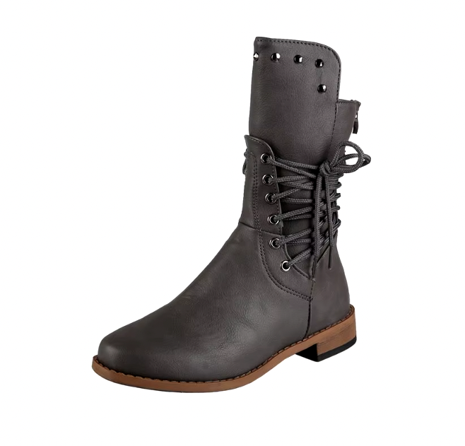 Grace | Botki kowbojki skórzane z ćwiekami damskie