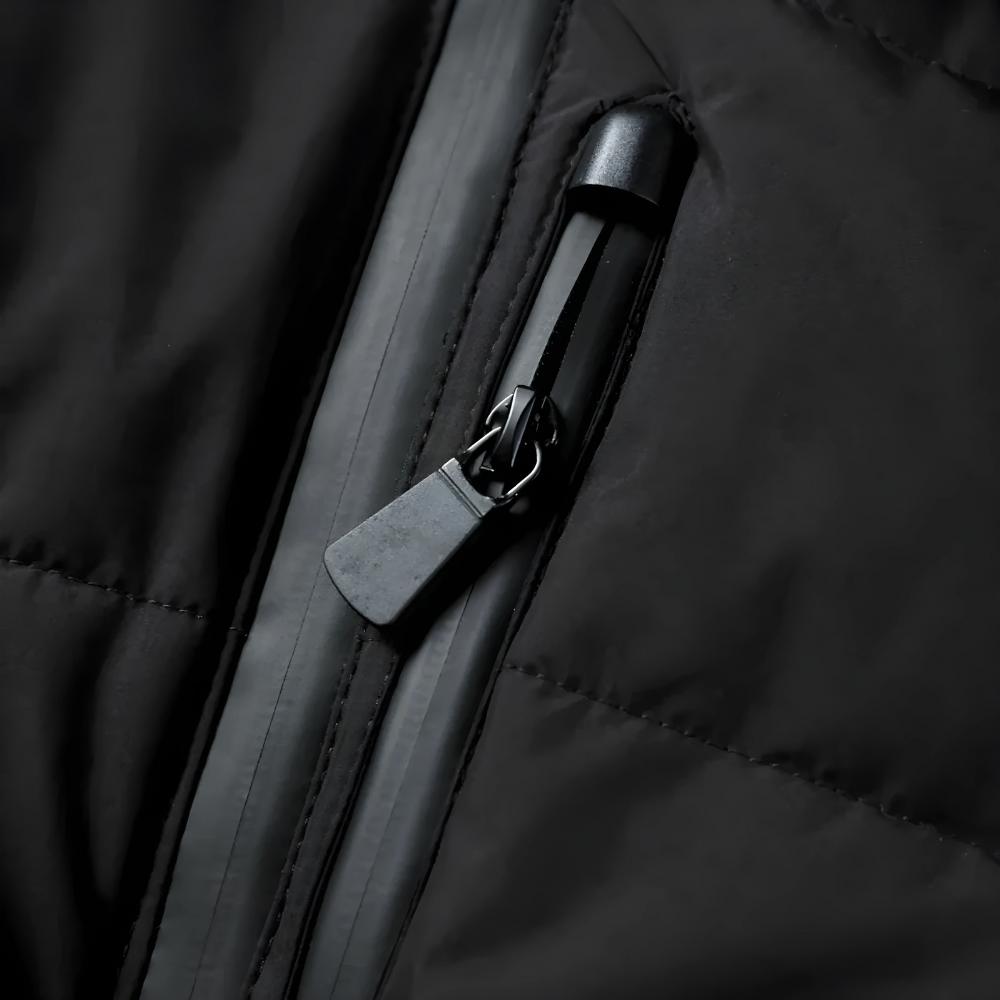 Ivy | Ciepła Pikowana Kurtka Puchowa z Kapturem i Pasek