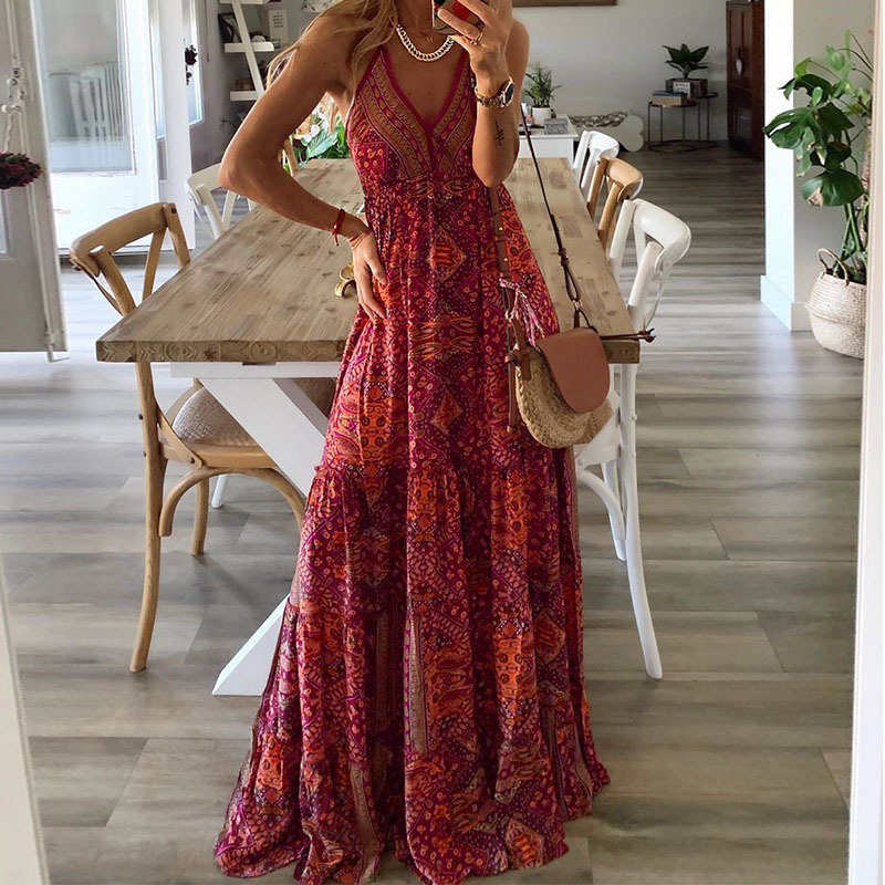 Kaja | Zwiewna Sukienka Maxi w Stylu Boho na Letnie Dni Chicveo