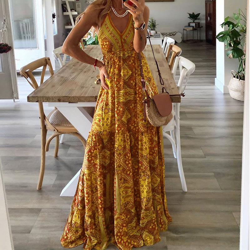 Kaja | Zwiewna Sukienka Maxi w Stylu Boho na Letnie Dni Chicveo