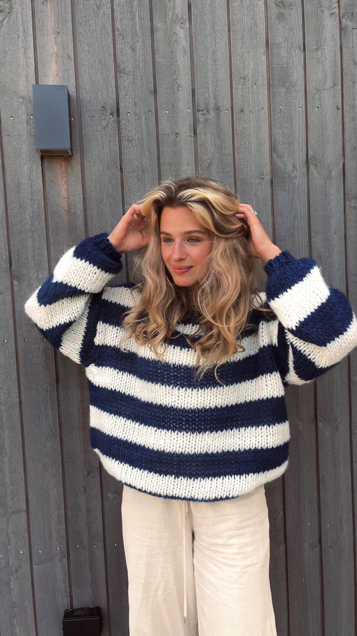 Lena | Damski Sweter w Paski