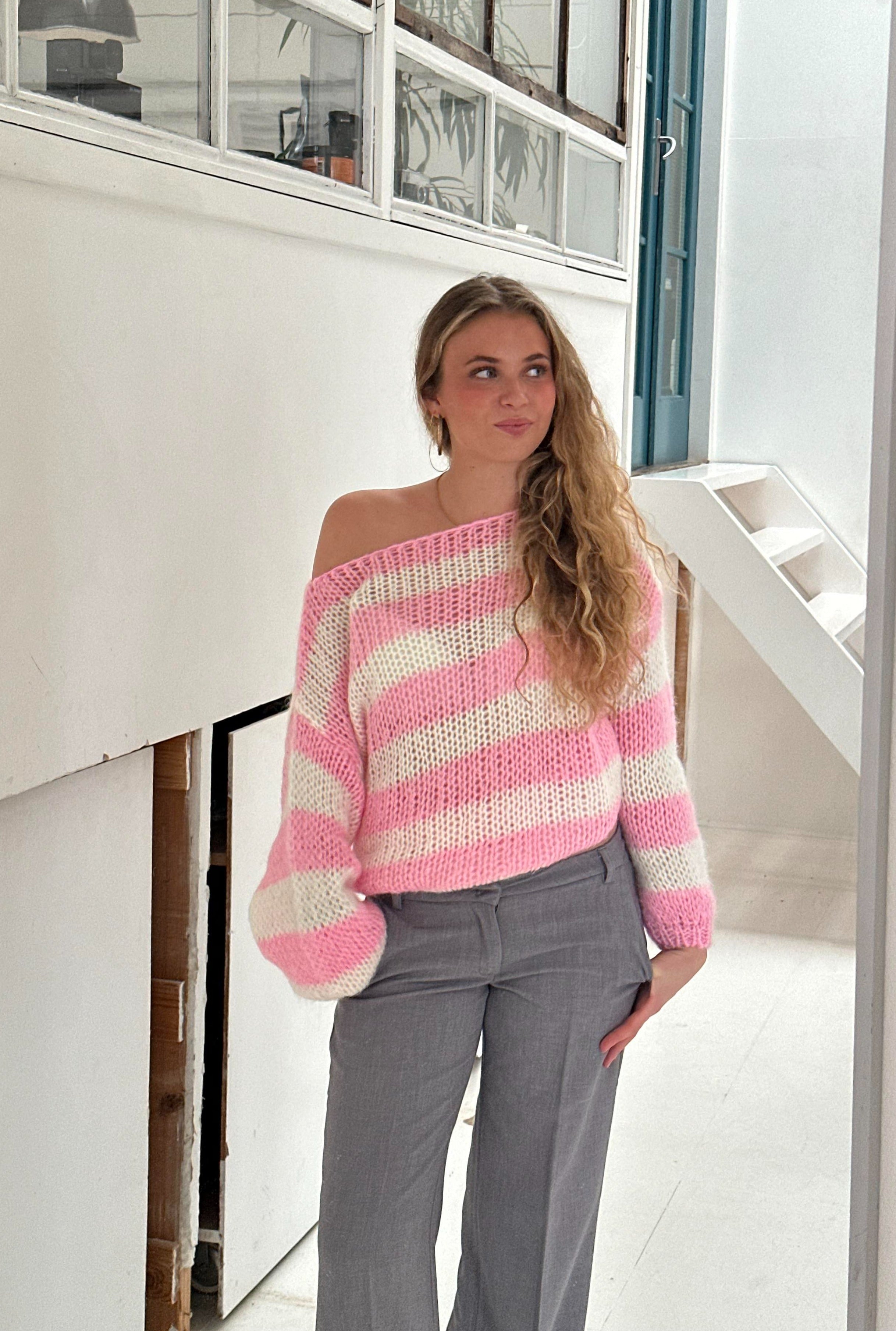 Lena | Damski Sweter w Paski