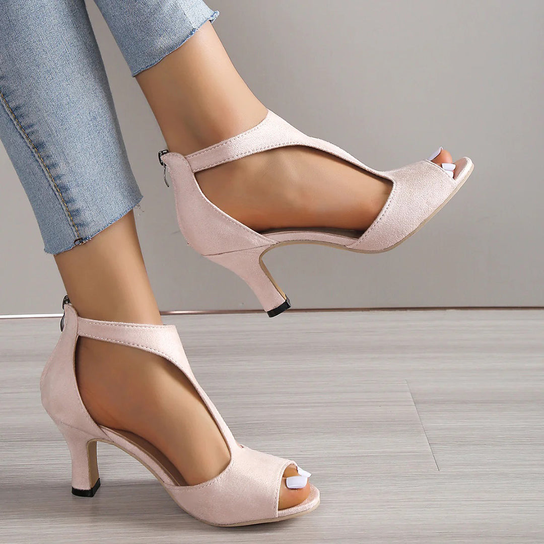 Lena | Sandały Peep Toe na Każdą Okazję z Klasycznym Stylem Chicveo