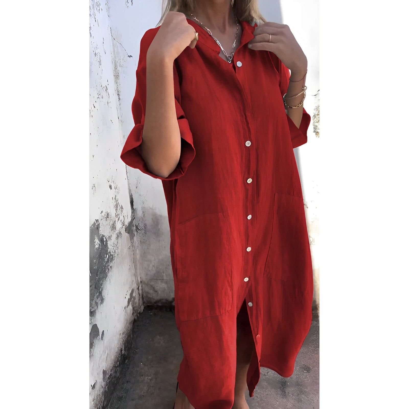 Lidia | Elegancka Sukienka Maxi z Luźnym Krojem na Co Dzień Chicveo