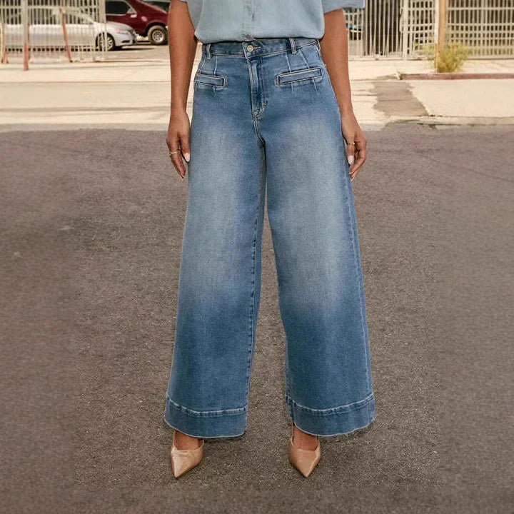 Lieke | Damskie Jeans z szerokimi nogawkami