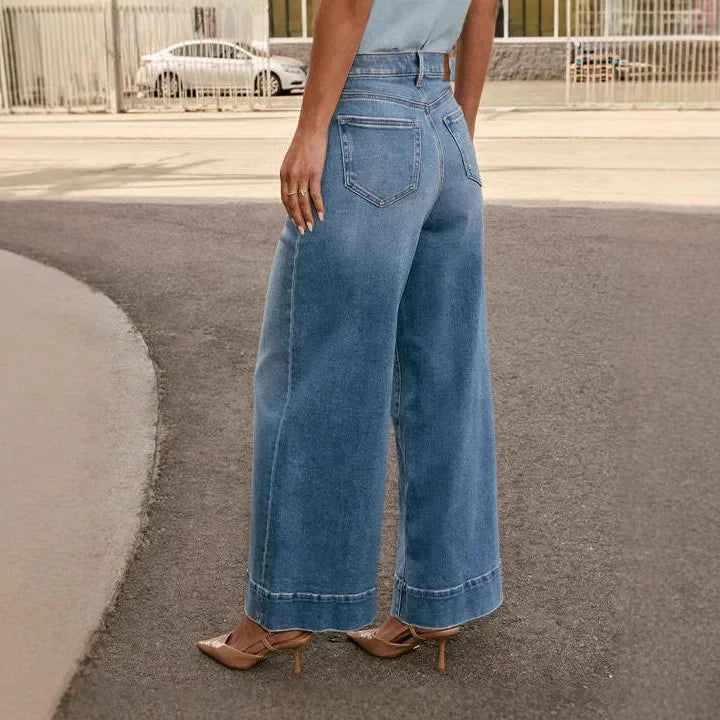 Lieke | Damskie Jeans z szerokimi nogawkami