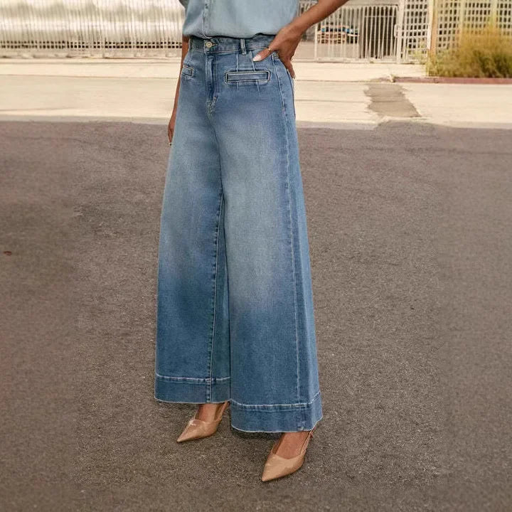Lieke | Damskie Jeans z szerokimi nogawkami