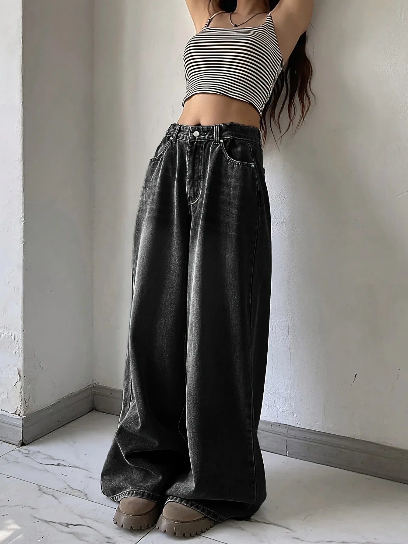 Lola | Damskie Modne Baggy Jeans
