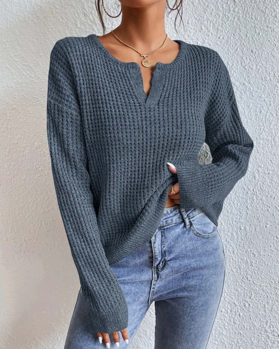 Maura | Damski sweter z dekoltem w serek
