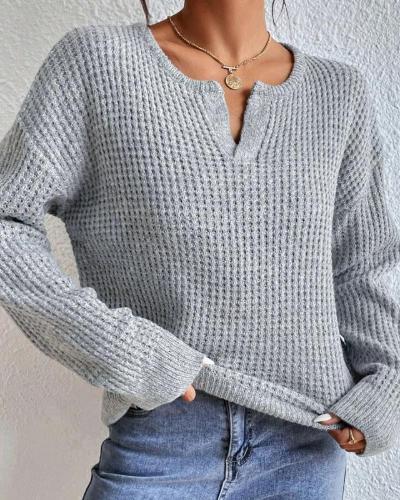Maura | Damski sweter z dekoltem w serek
