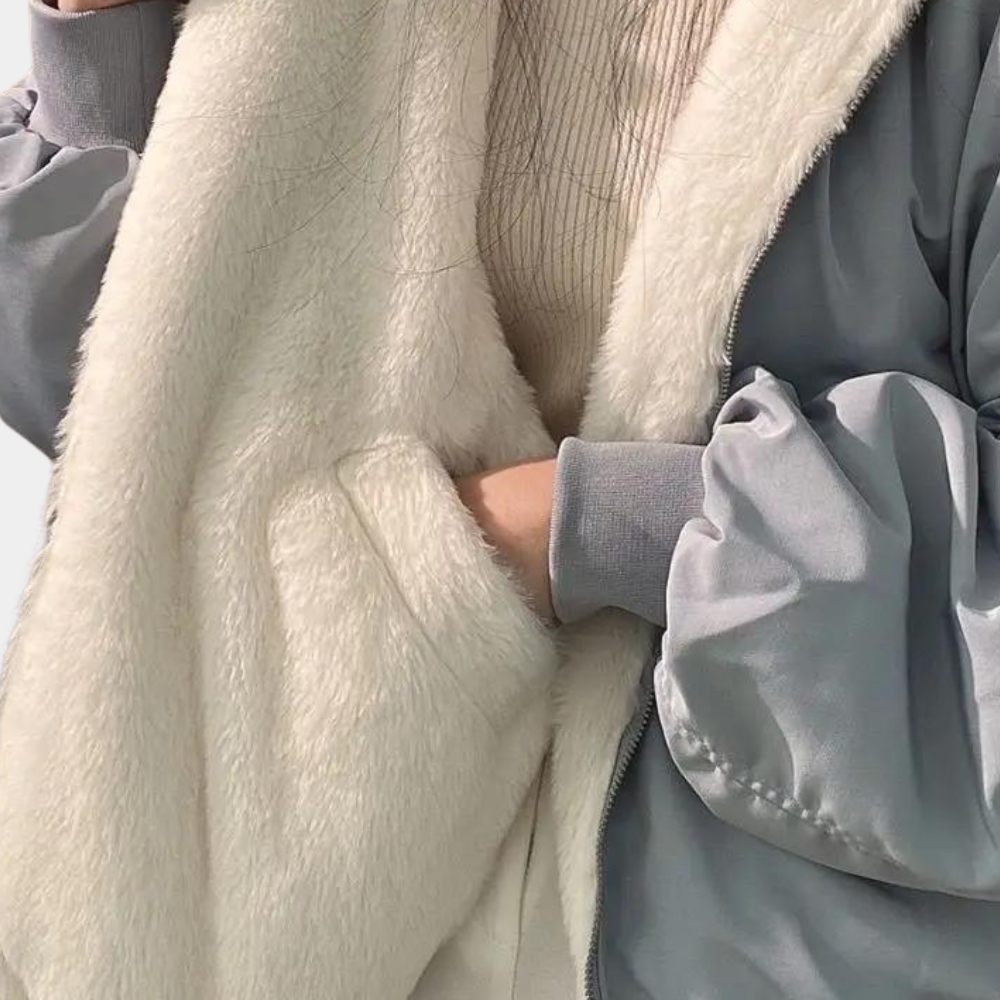 Reina | kurtka zimowa damska stylowa elegancka długa ciepła wygodna na zimę Chicveo