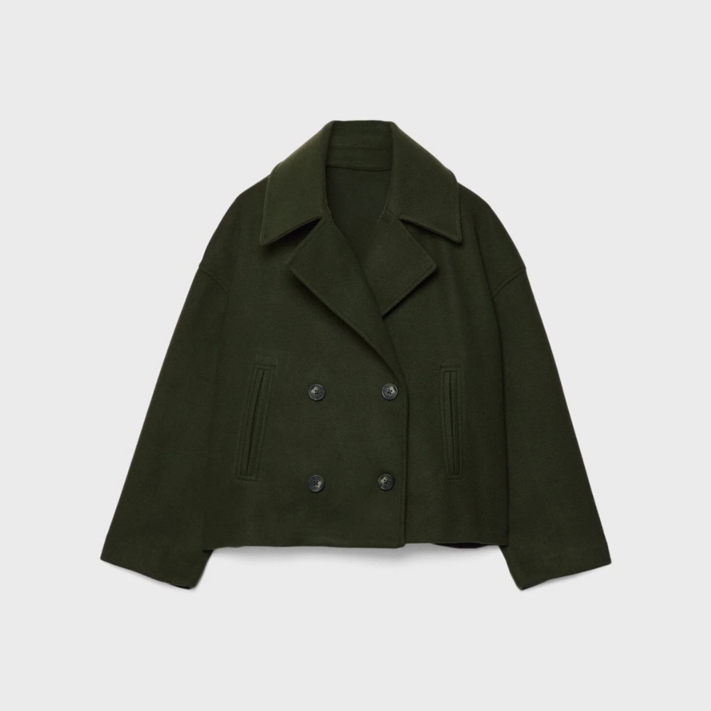 Stella | Damski płaszcz wełniany z podwójnym zapięciem