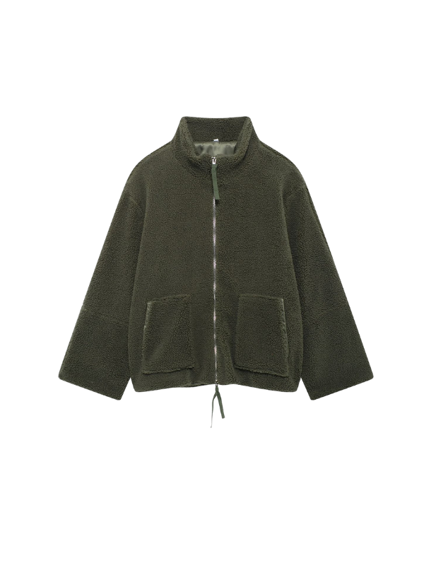 Tessa | Damska Fleece Kurtka z Zamkiem