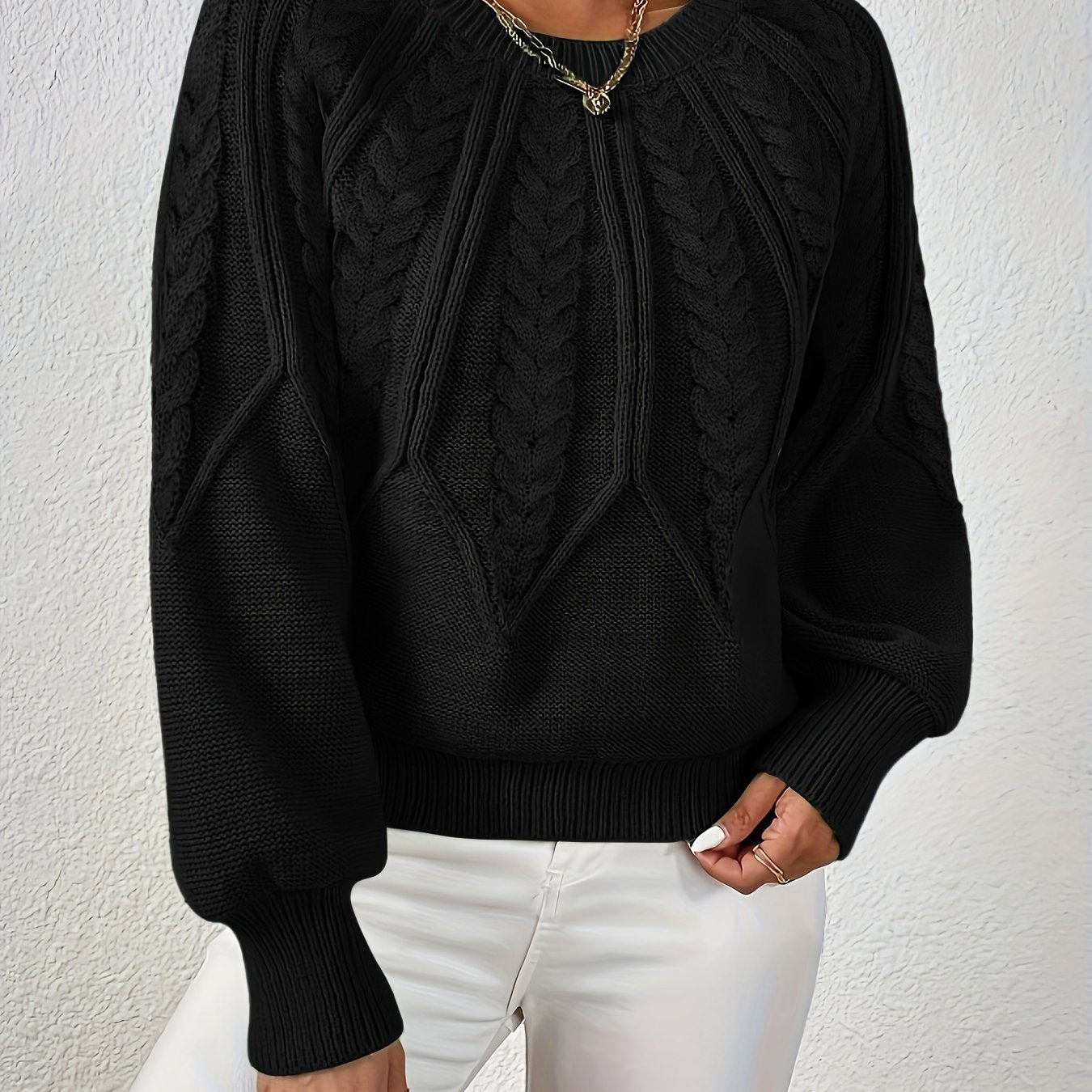 Wioleta | Sweter w Warkocz Elegancki i Wygodny Damski