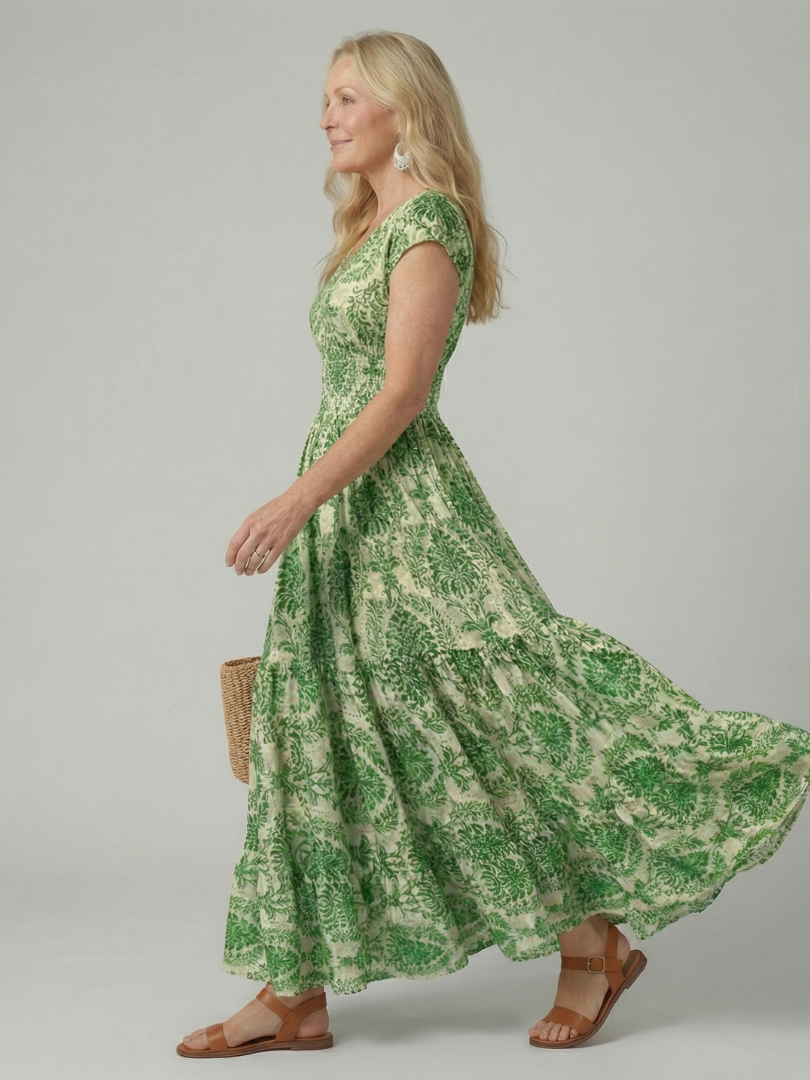 Melior | Drukowana Sukienka Maxi