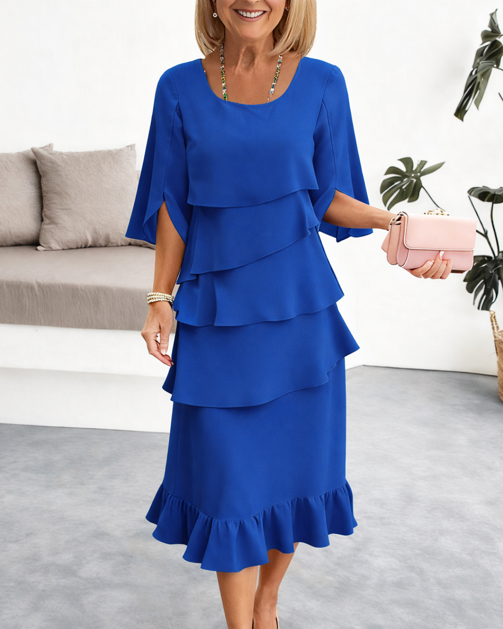 Patricia | Elegancka i Wygodna Sukienka z Falbanami