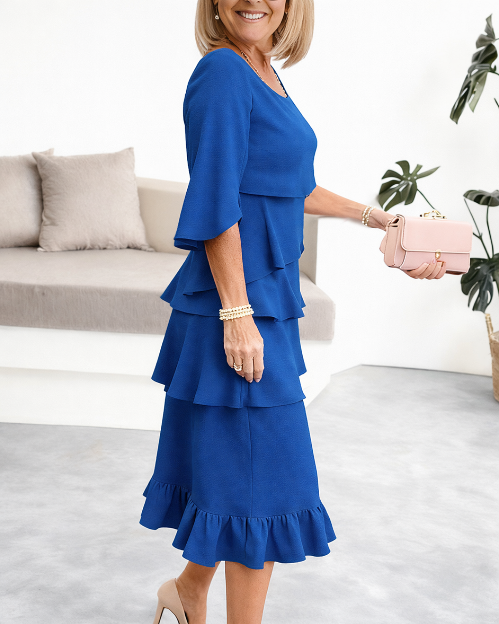 Patricia | Elegancka i Wygodna Sukienka z Falbanami