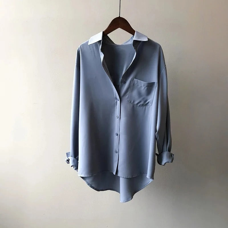 Riley | Jedwabna Bluzka z Płynnością Elegancji