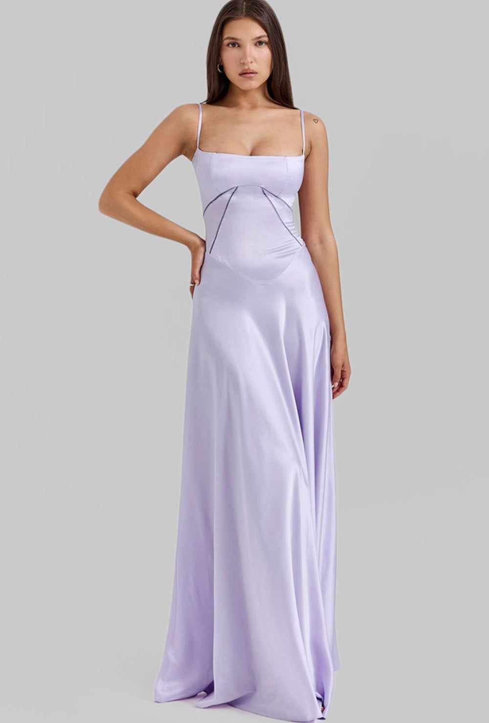 Lunaria Satiné Sukienka Maxi