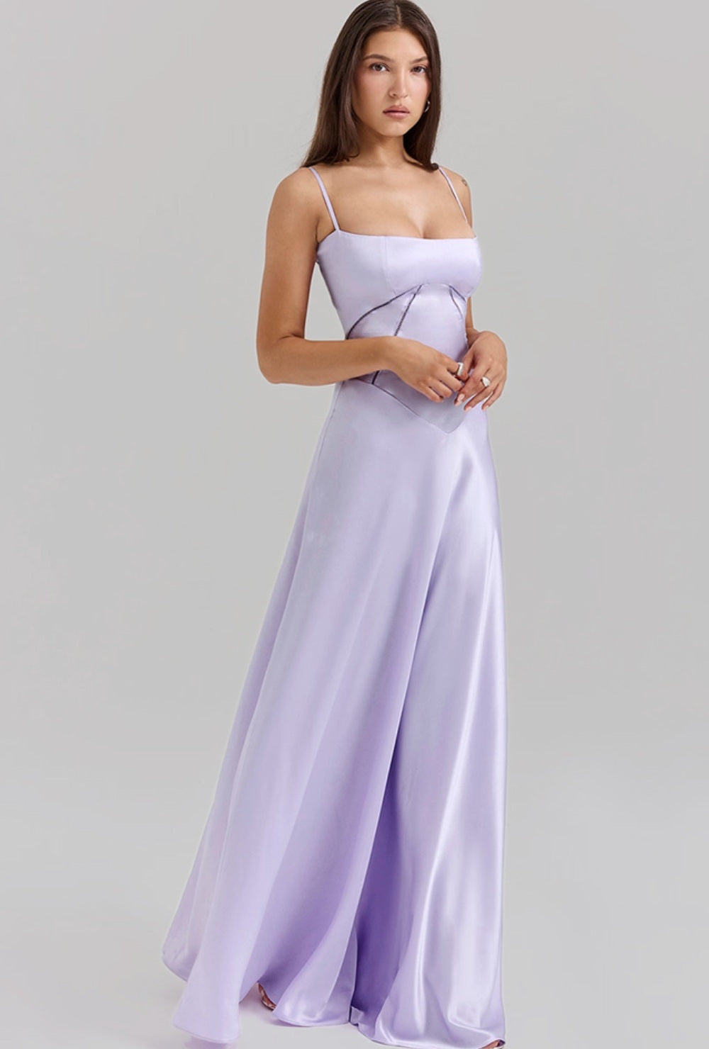Lunaria Satiné Sukienka Maxi