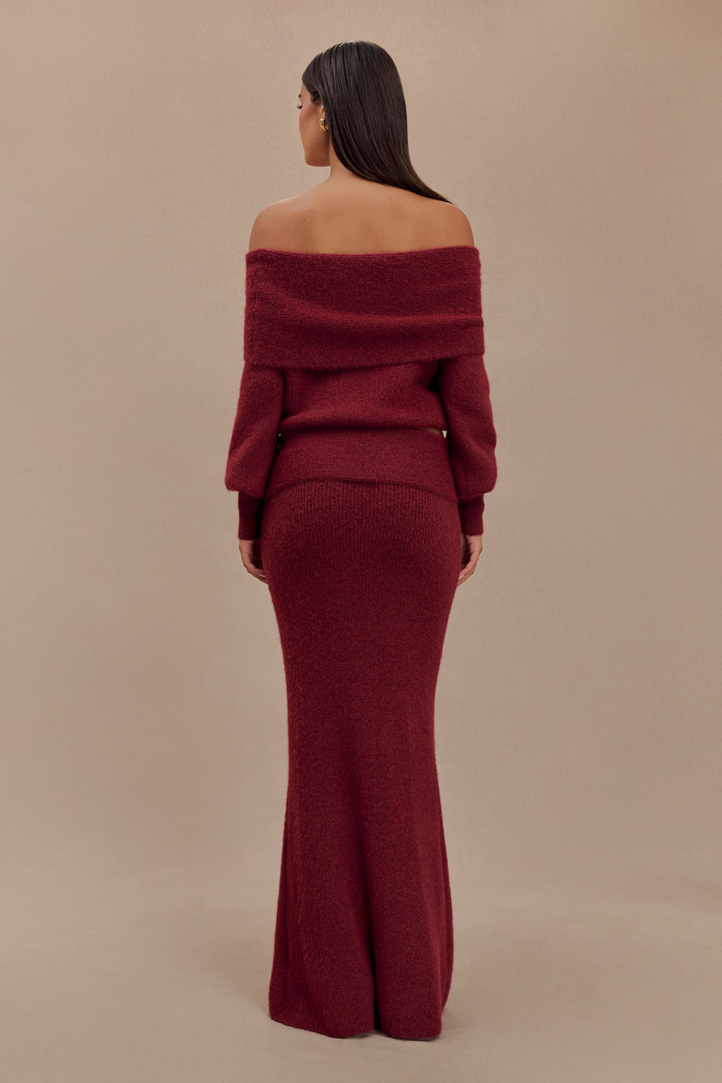 Maja Dzianinowy Zestaw Off-Shoulder