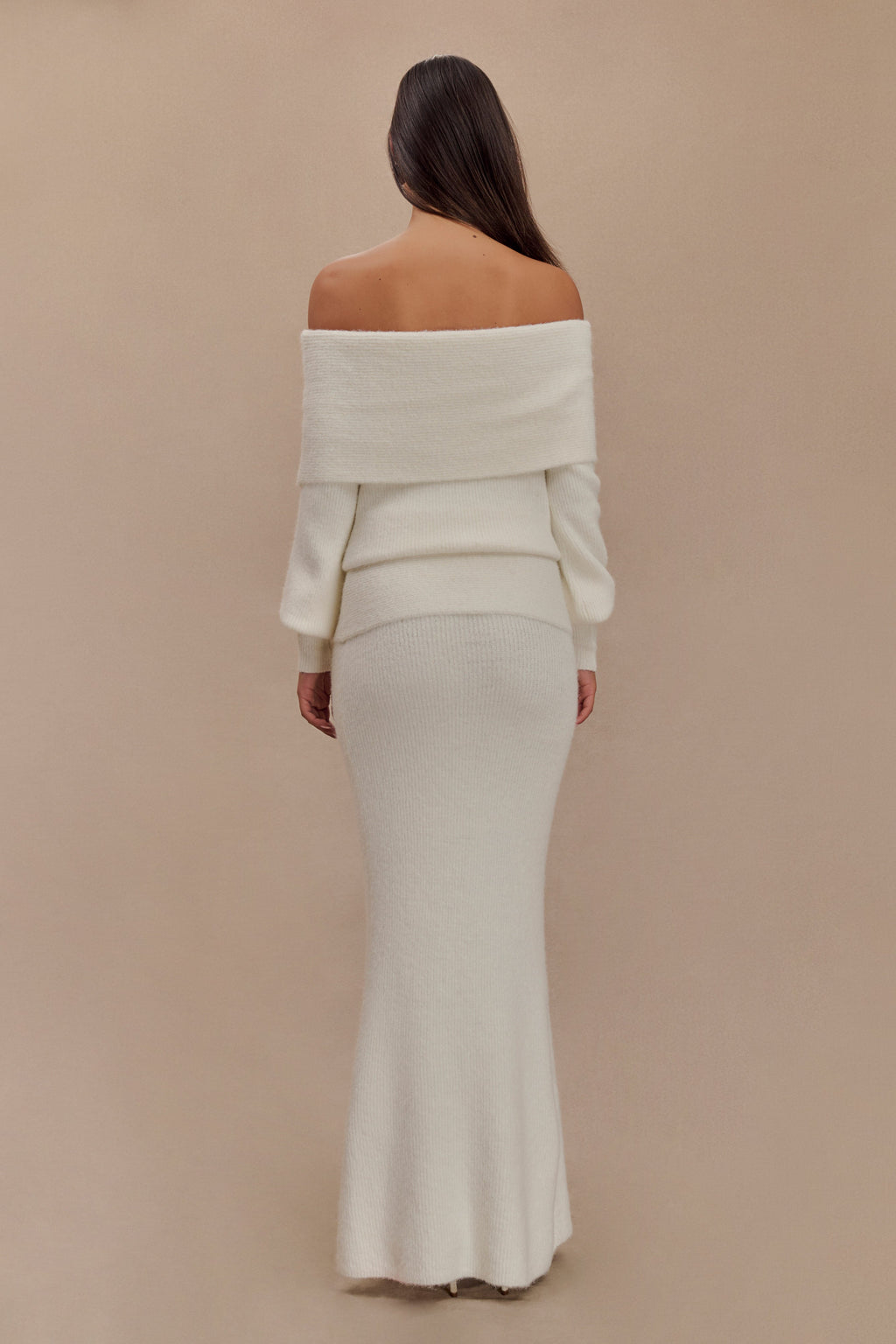 Maja Dzianinowy Zestaw Off-Shoulder