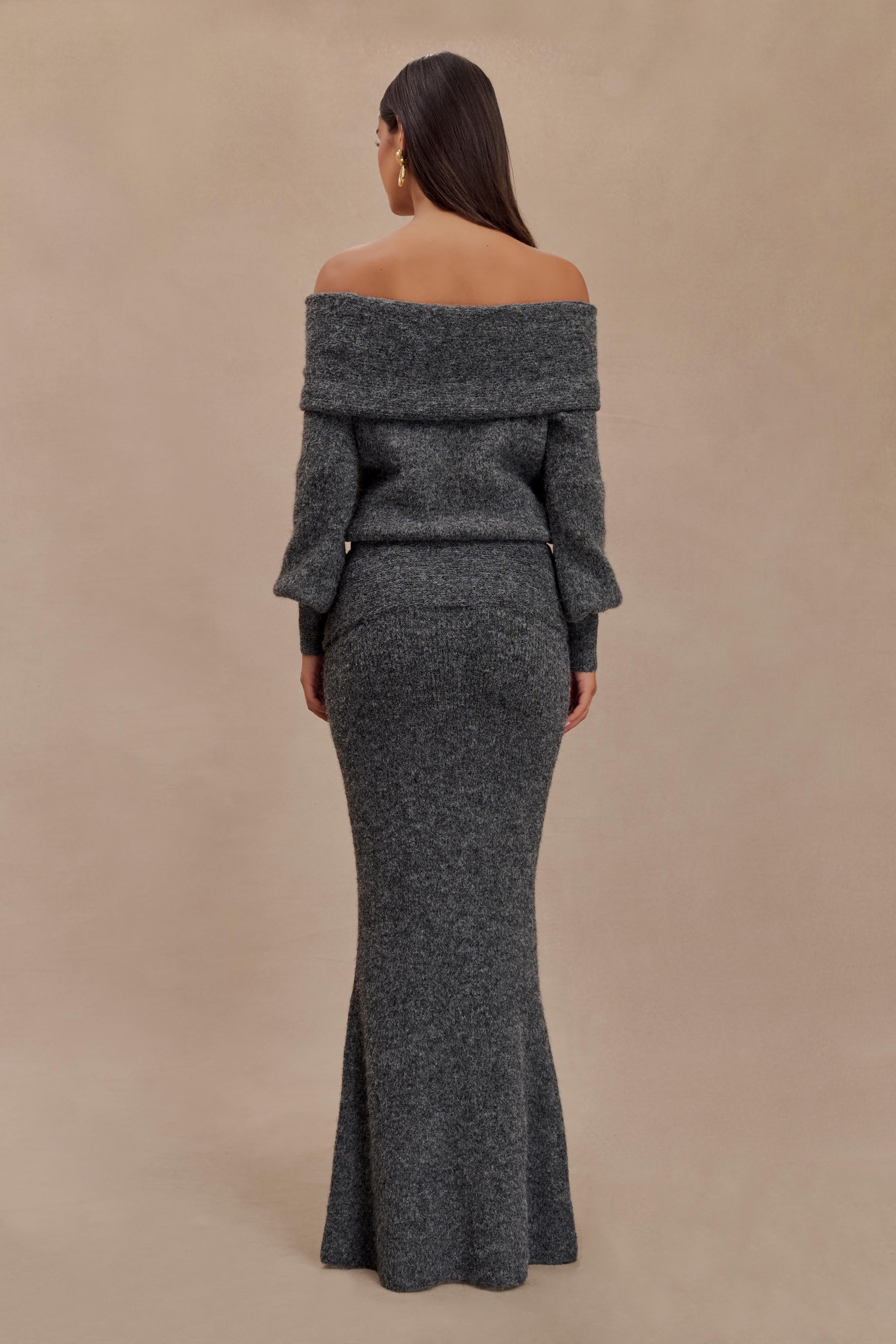 Maja Dzianinowy Zestaw Off-Shoulder