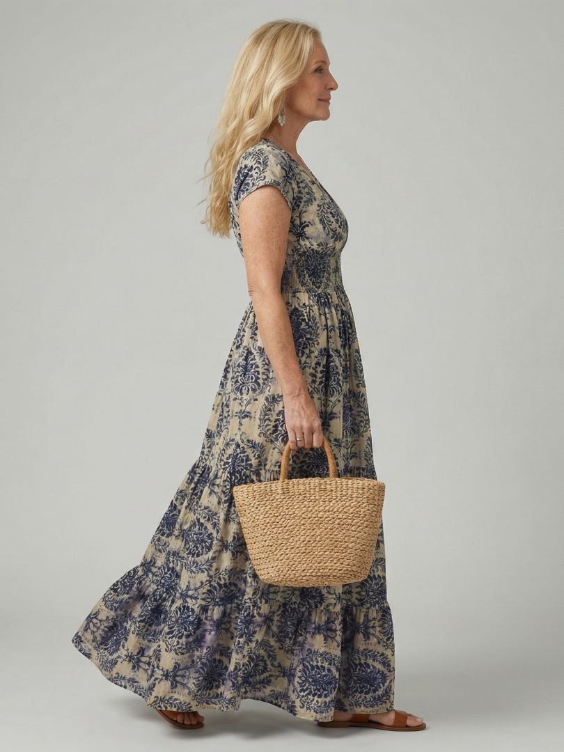 Melior | Drukowana Sukienka Maxi