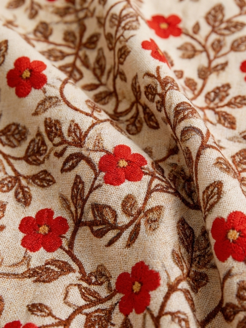 Lyra | Elegancka Kwiatowa Sukienka Midi z Dekoltem w Serek