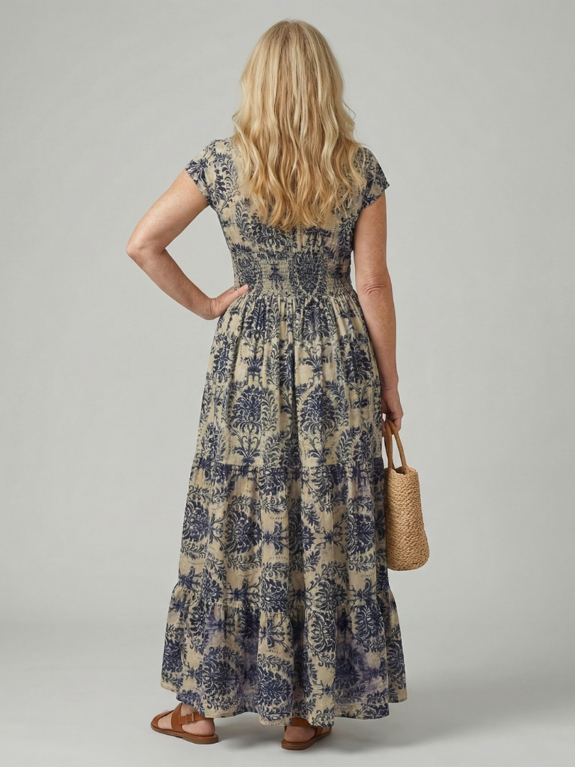 Melior | Drukowana Sukienka Maxi