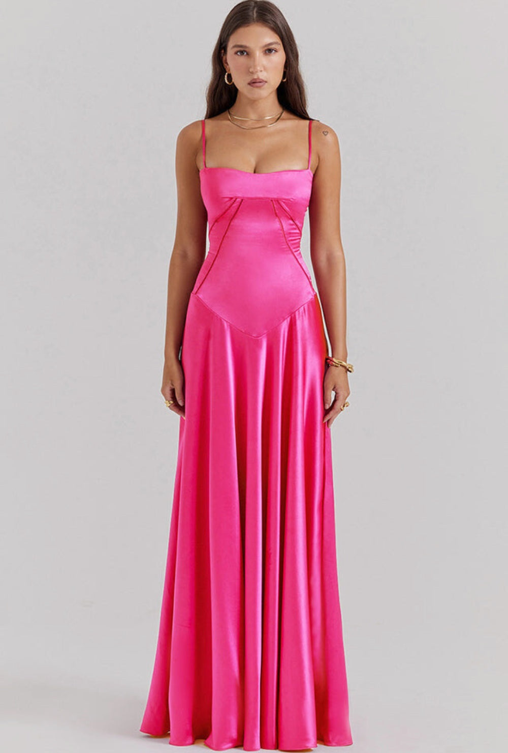 Lunaria Satiné Sukienka Maxi