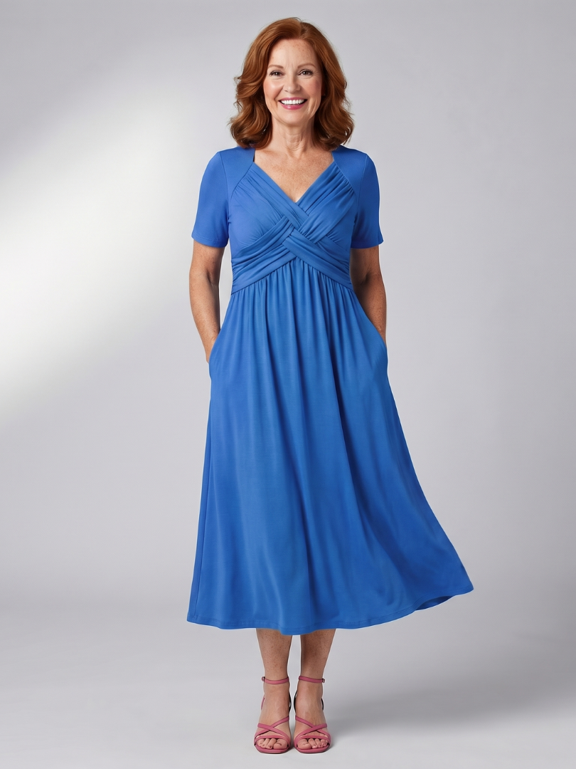 Nyel | Sukienka Midi Pure Drape