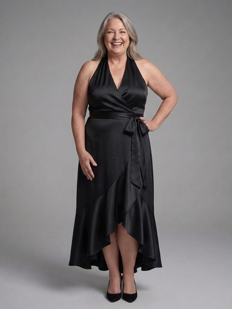 Briony | Sukienka Halter Wrap Tie Wysoka Niska